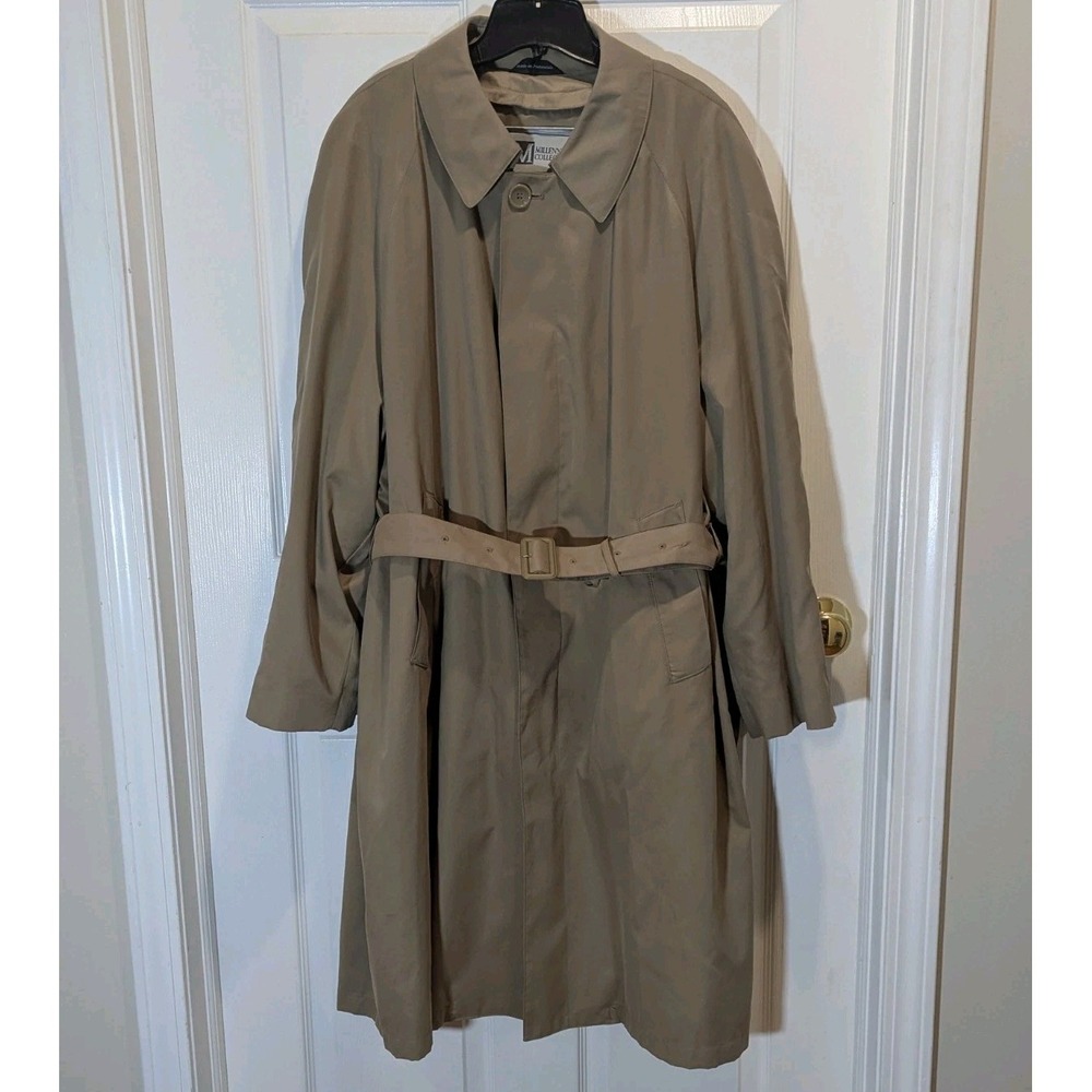 Quiet Luxury Classic Belted Trench Coat Taupe 42 Short Millennium Collection